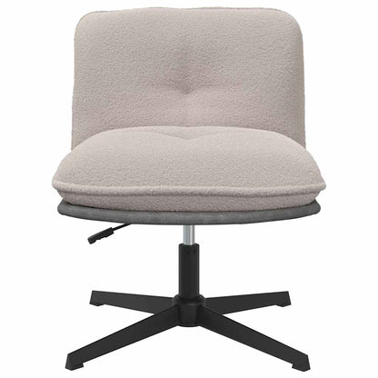 Sedia Ufficio Girevole Riccio Grigio Chiaro Effetto Lana