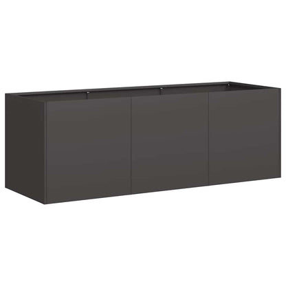 Fioriera Nera 120x40x40 cm in Acciaio Laminato a Freddo