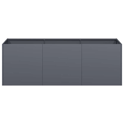 Fioriera Antracite 120x40x40 cm in Acciaio Laminato a Freddo