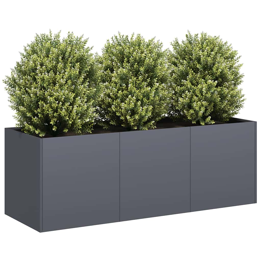 Fioriera Antracite 120x40x40 cm in Acciaio Laminato a Freddo