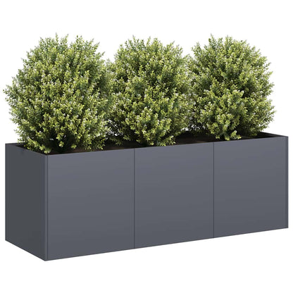Fioriera Antracite 120x40x40 cm in Acciaio Laminato a Freddo