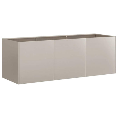 Fioriera Arrugginita 120x40x40 cm in Acciaio Corten