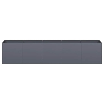 Fioriera Antracite 200x40x40 cm in Acciaio Laminato a Freddo
