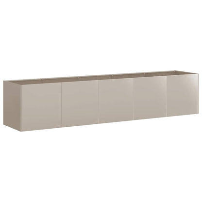 Fioriera Arrugginita 200x40x40 cm in Acciaio Corten