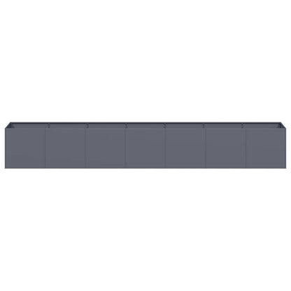 Fioriera Antracite 280x40x40 cm in Acciaio Laminato a Freddo