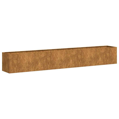 Fioriera Arrugginita 280x40x40 cm in Acciaio Corten