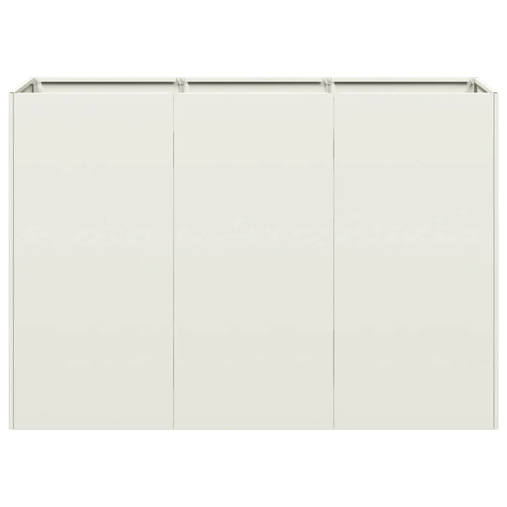 Fioriera Bianca 120x40x80 cm in Acciaio Laminato a Freddo