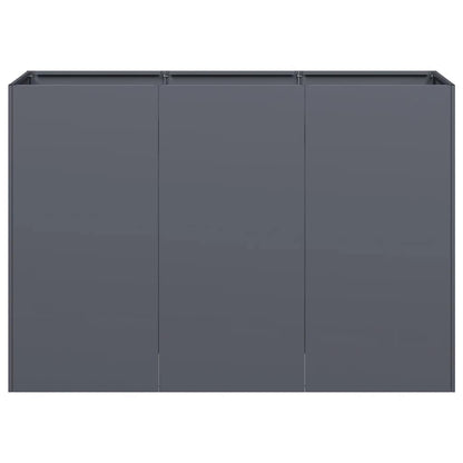 Fioriera Antracite 120x40x80 cm in Acciaio Laminato a Freddo