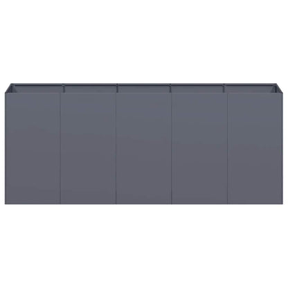 Fioriera Antracite 200x40x80 cm in Acciaio Laminato a Freddo