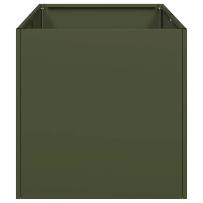 Fioriera Verde Oliva 40x80x40 cm in Acciaio Laminato a Freddo