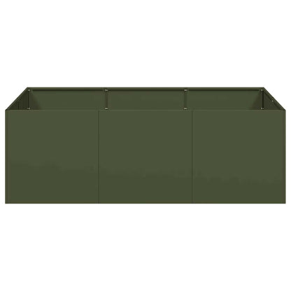 Fioriera Verde Oliva 120x80x40 cm in Acciaio