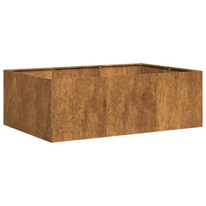 Fioriera Arrugginita 120x80x40 cm in Acciaio Corten