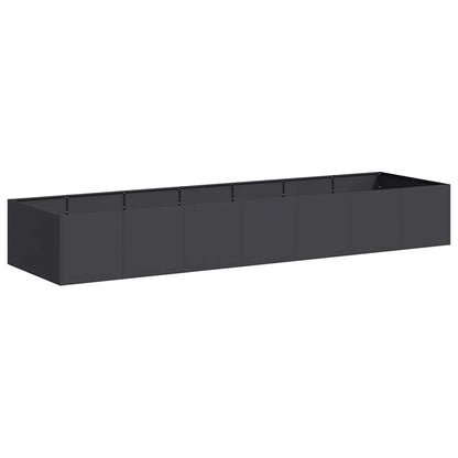 Fioriera Nera 280x80x40 cm in Acciaio