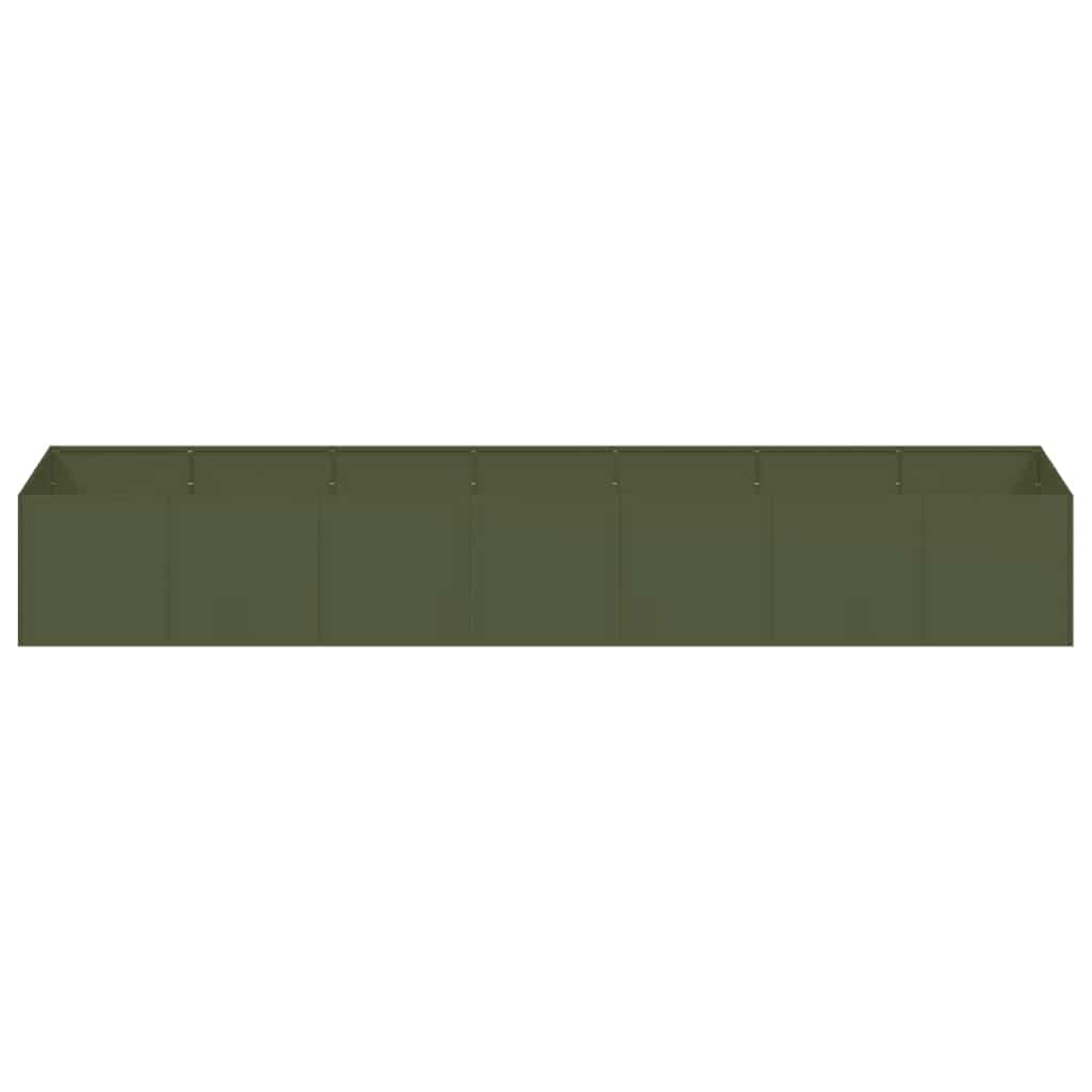 Fioriera Verde Oliva 280x80x40 cm in Acciaio