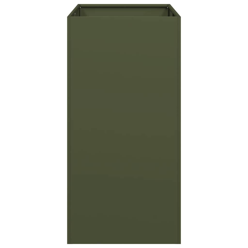 Fioriera Verde Oliva 40x80x80 cm in Acciaio