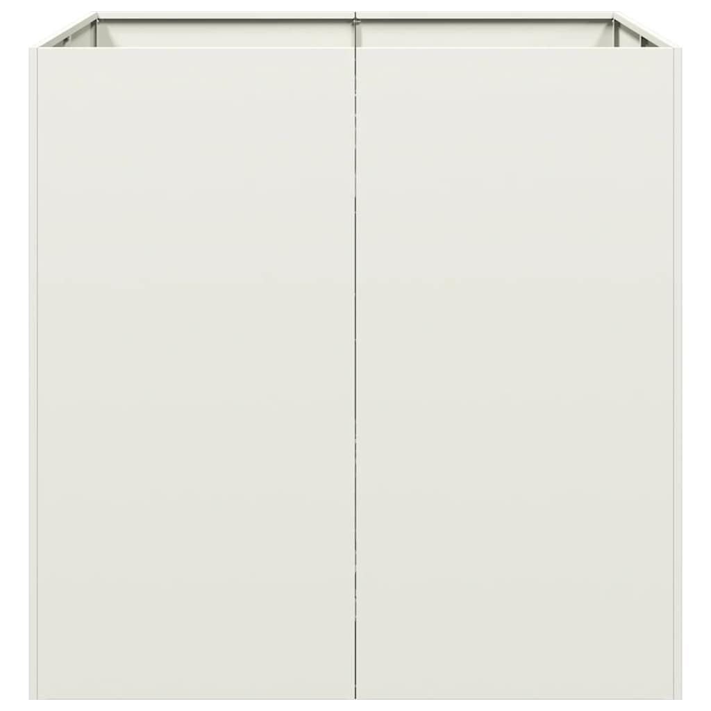 Fioriera Bianca 80x80x80 cm in Acciaio