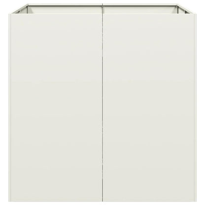 Fioriera Bianca 80x80x80 cm in Acciaio