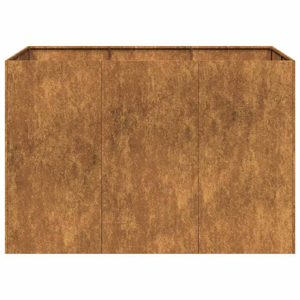 Fioriera Arrugginita 120x80x80 cm in Acciaio Corten