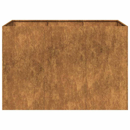 Fioriera Arrugginita 120x80x80 cm in Acciaio Corten