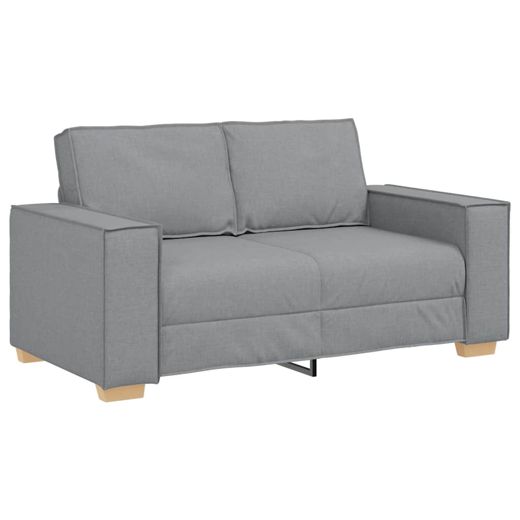 Divano 3 pcs Grigio chiaro 220 x 80 x 84 cm Tessuto misto lino