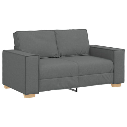 Divano 3 pcs Grigio scuro 220 x 80 x 84 cm Tessuto misto lino