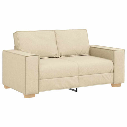Divano 3 pcs Crema 220 x 80 x 84 cm Tessuto misto lino