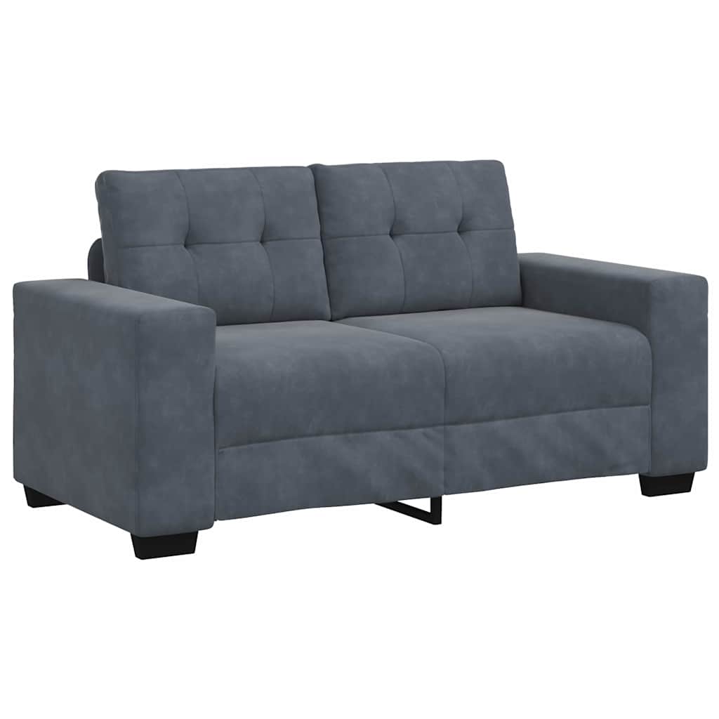 Set di divani 3 pcs Grigio scuro 221 x 80 x 80 cm Velluto