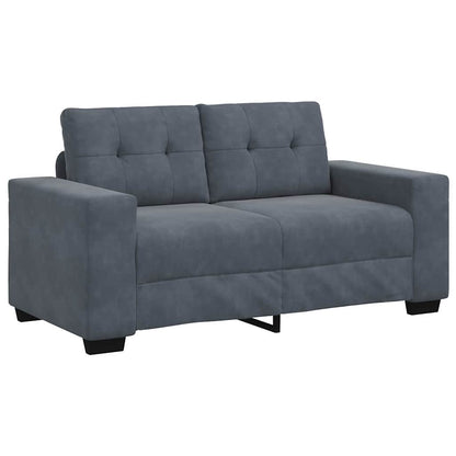 Set di divani 3 pcs Grigio scuro 221 x 80 x 80 cm Velluto