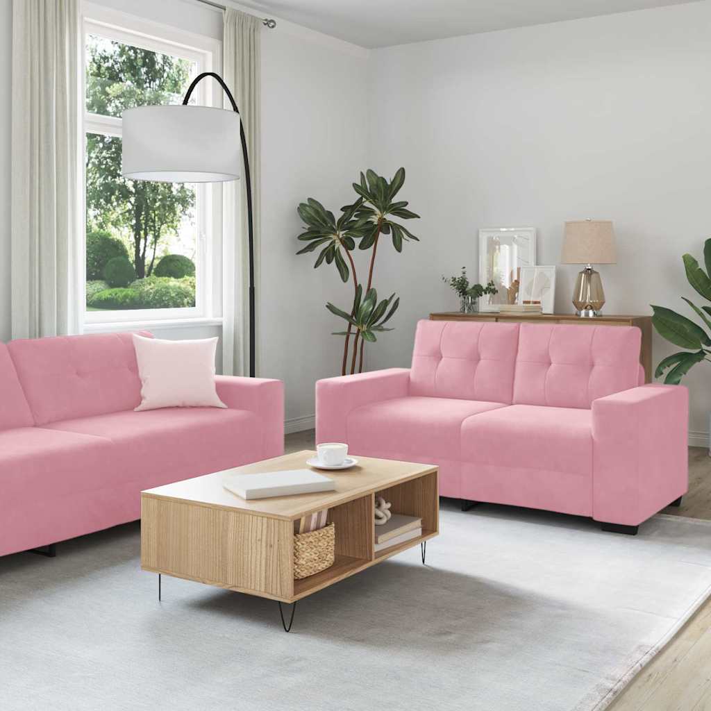 Set di divani 3 pcs Rosa 221 x 80 x 80 cm Velluto