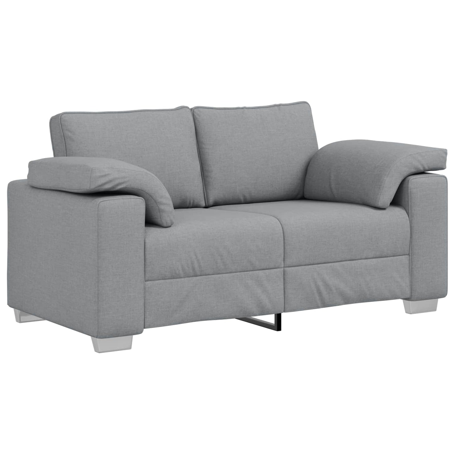 Divano 3 pcs Grigio chiaro 219 x 80 x 82 cm Tessuto misto lino