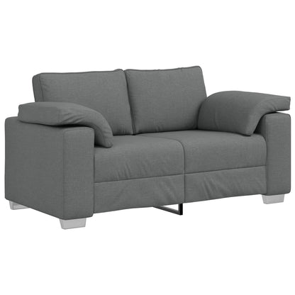Divano 3 pcs Grigio scuro 219 x 80 x 82 cm Tessuto misto lino