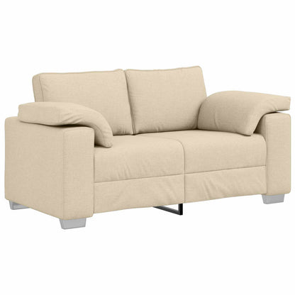 Divano 3 pcs Crema 219 x 80 x 82 cm Tessuto misto lino
