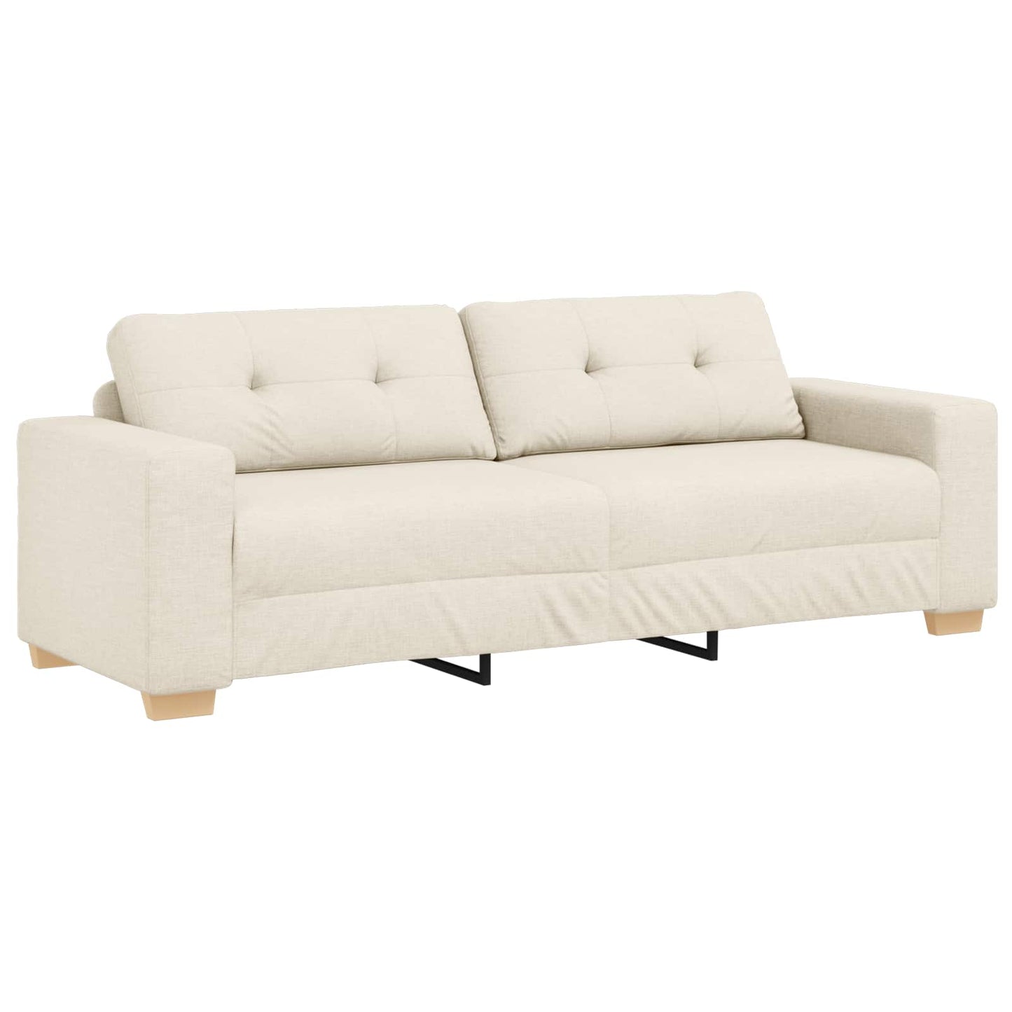 Divano 2 pcs Beige 221 x 80 x 80 cm Tessuto misto lino