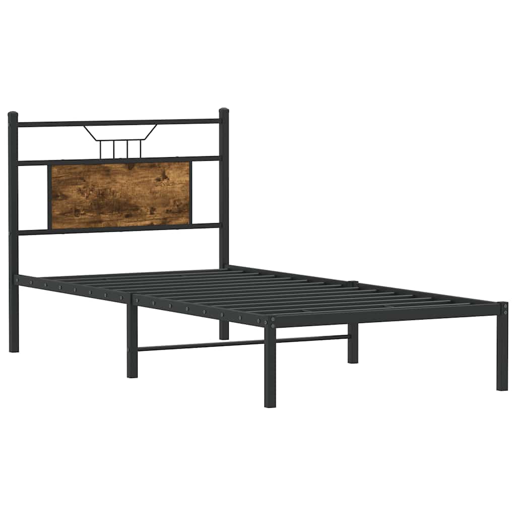 Giroletto senza Materasso Rovere Fumo 80x200 cm in Truciolato
