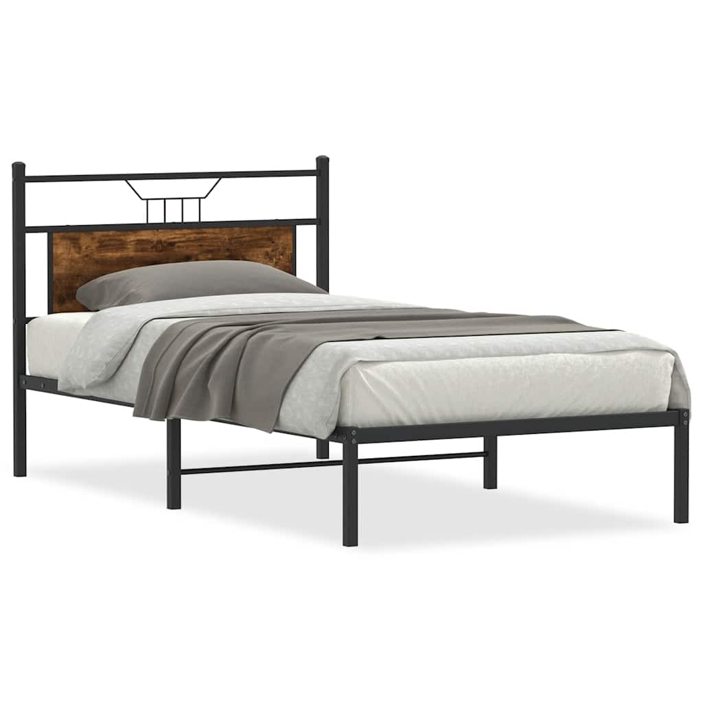 Giroletto senza Materasso Rovere Fumo 107x203 cm in Truciolato