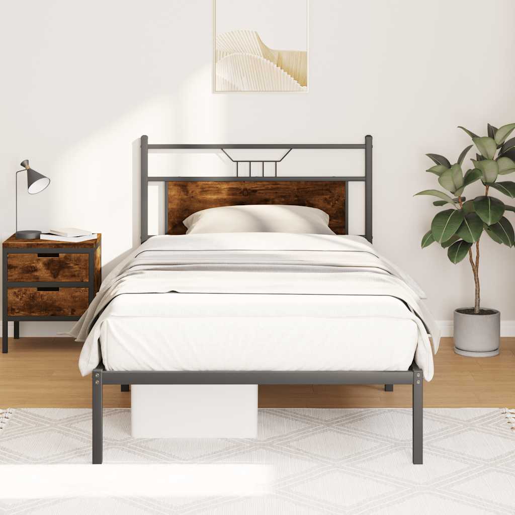 Giroletto senza Materasso Rovere Fumo 107x203 cm in Truciolato