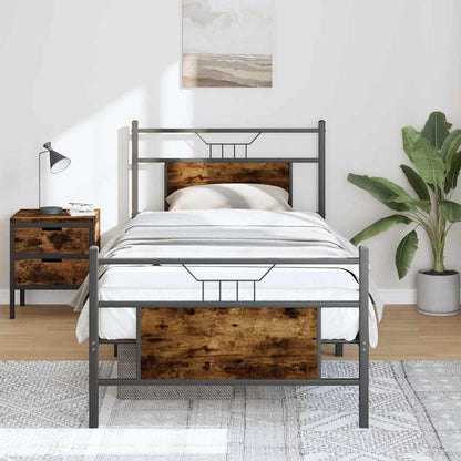 Giroletto senza Materasso Rovere Fumo 75x190 cm in Truciolato