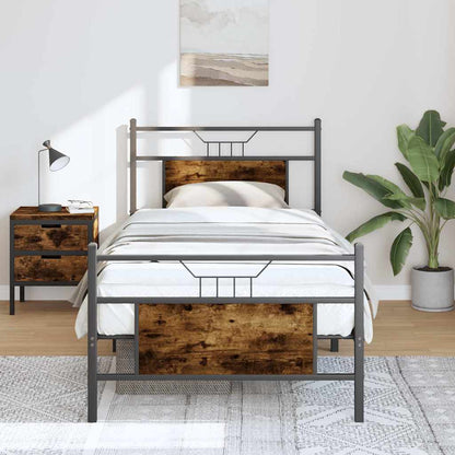 Giroletto senza Materasso Rovere Fumo 80x200 cm in Truciolato