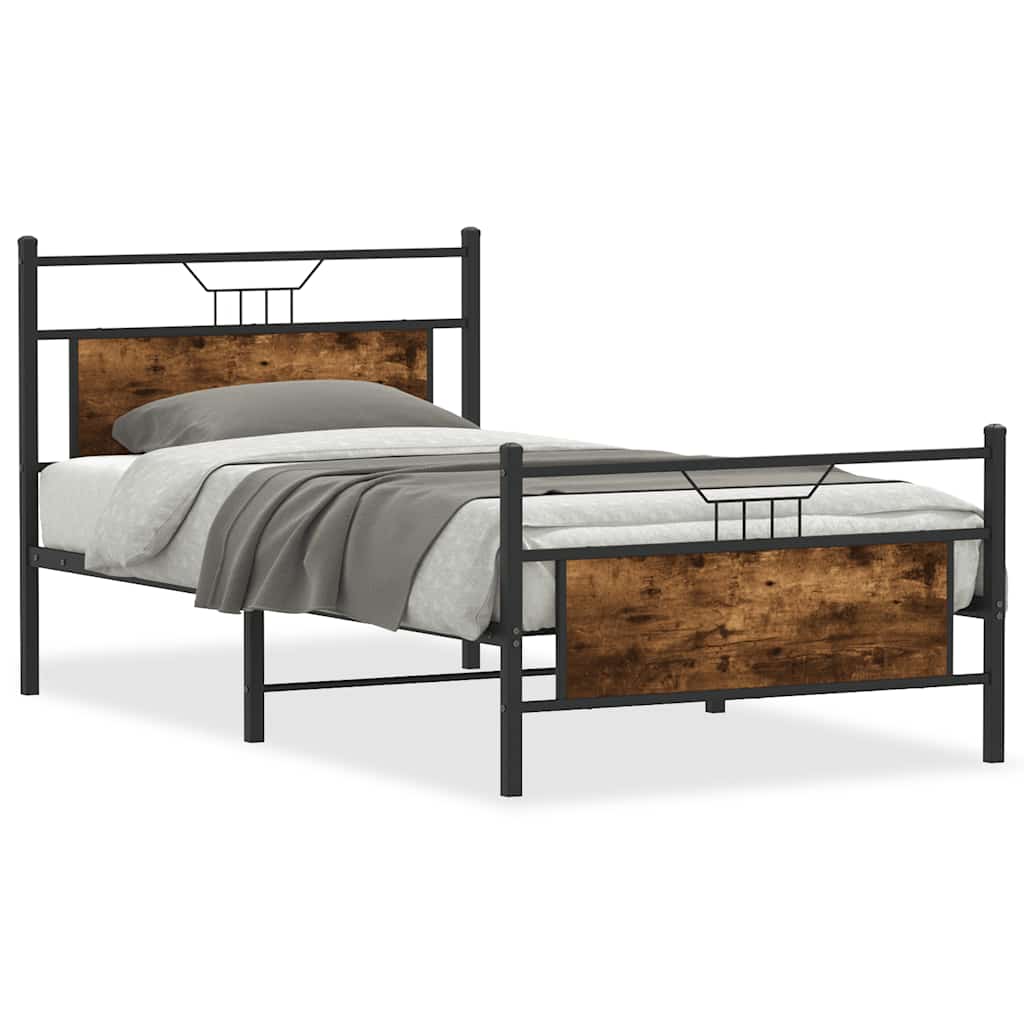 Giroletto senza Materasso Rovere Fumo 107x203 cm in Truciolato