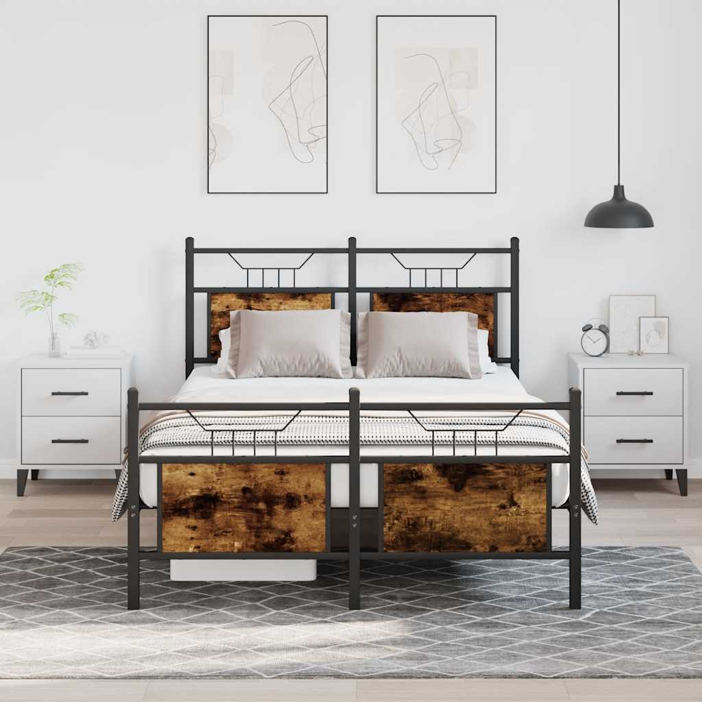Giroletto senza Materasso Rovere Fumo 120x190 cm in Truciolato
