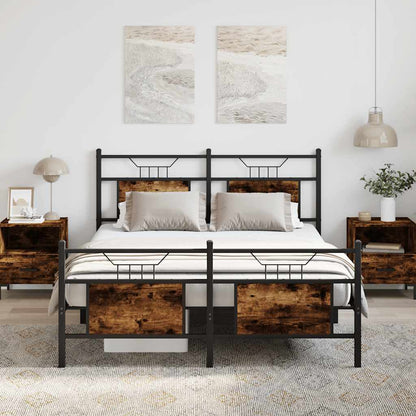 Giroletto senza Materasso Rovere Fumo 137x190 cm in Truciolato