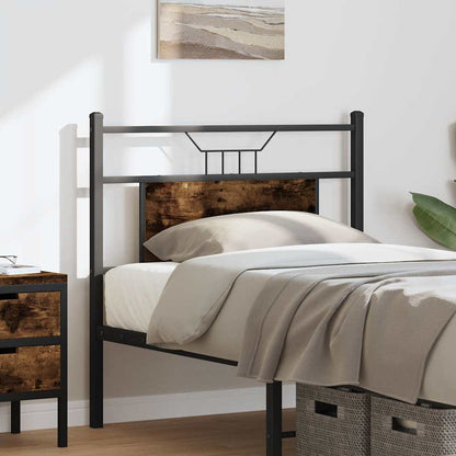 Testiera di Ricambio Rovere Fumo 80 cm in Legno Multistrato e Acciaio