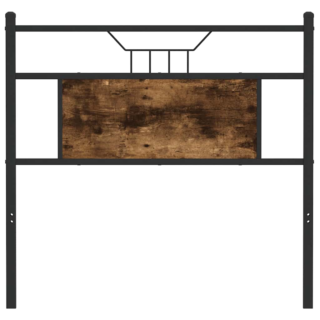 Testiera di Ricambio Rovere Fumo 80 cm in Legno Multistrato e Acciaio