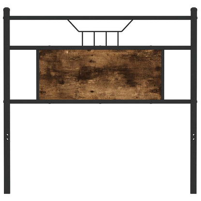Testiera di Ricambio Rovere Fumo 80 cm in Legno Multistrato e Acciaio
