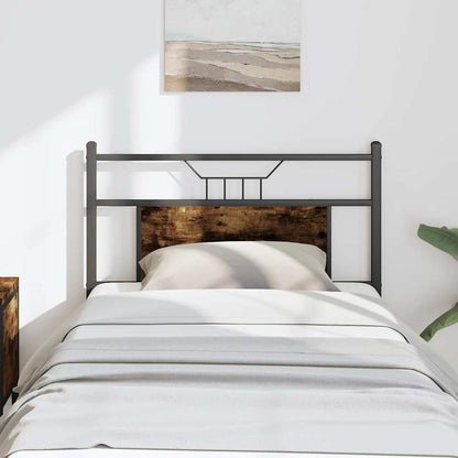 Testiera di Ricambio Rovere Fumo 80 cm in Legno Multistrato e Acciaio