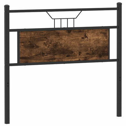 Testiera di Ricambio Rovere Fumo 100 cm in Legno Multistrato e Acciaio