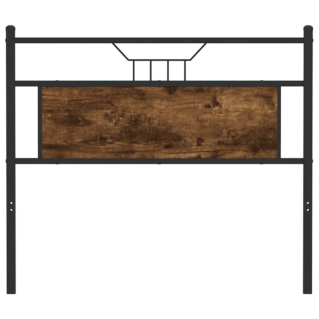 Testiera di Ricambio Rovere Fumo 100 cm in Legno Multistrato e Acciaio