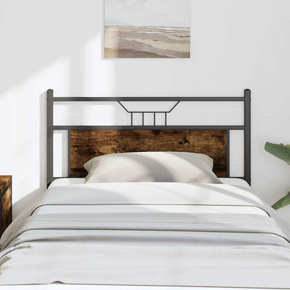 Testiera di Ricambio Rovere Fumo 100 cm in Legno Multistrato e Acciaio