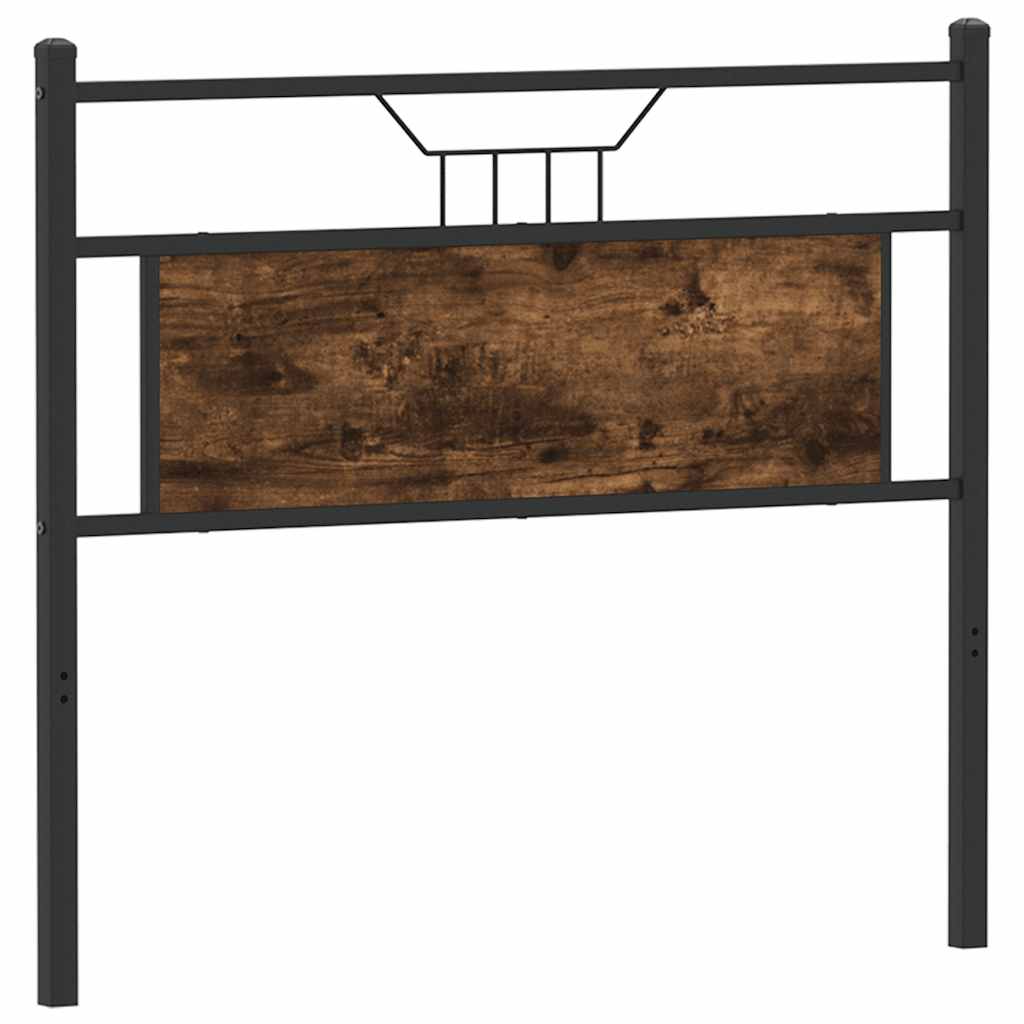 Testiera di Ricambio Rovere Fumo 107 cm in Legno Multistrato e Acciaio