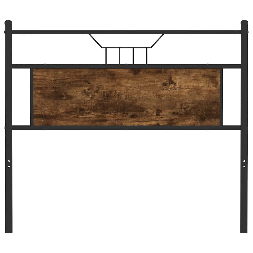 Testiera di Ricambio Rovere Fumo 107 cm in Legno Multistrato e Acciaio